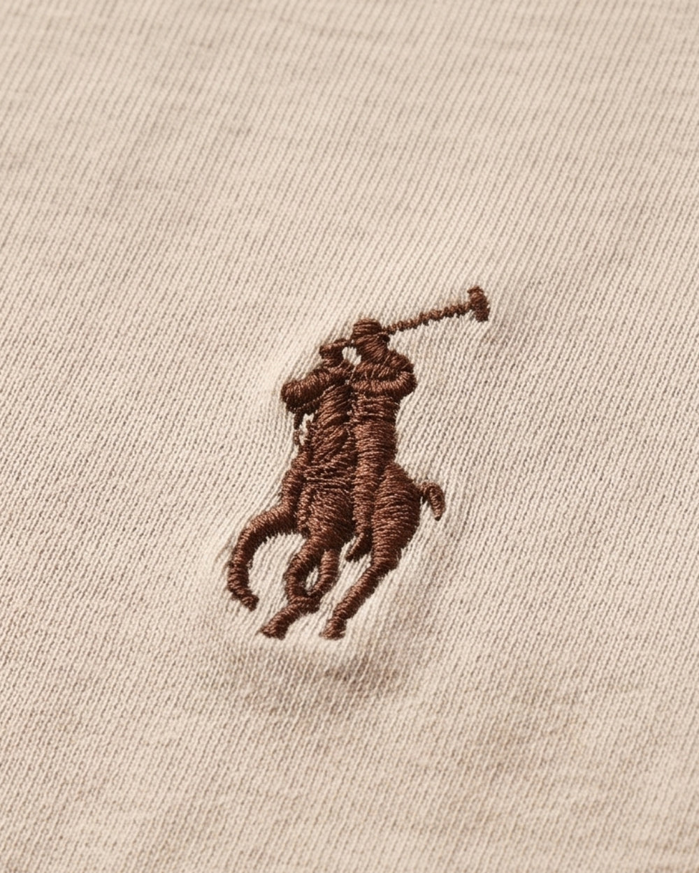 חולצת טי-שירט בז לוגו חום Polo Ralph Lauren