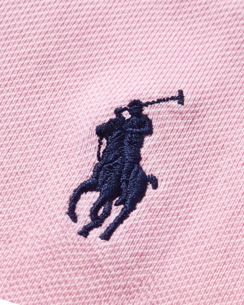 חולצת פולו בד משי ורודה לוגו נייבי Polo Ralph Lauren