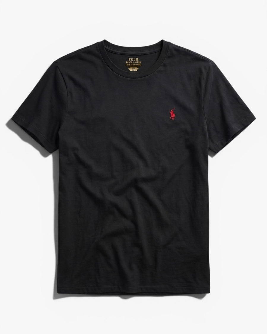 חולצת טי-שירט שחורה לוגו אדום Polo Ralph Lauren