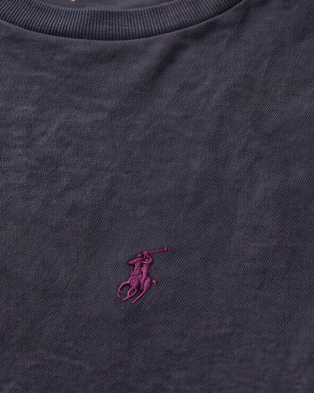 חולצה ארוכה אפור שחור לוגו בורדו Polo Ralph Lauren