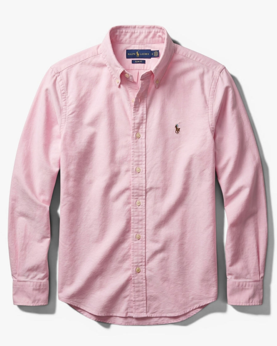 מכופתרת אוקספורד ורודה לוגו צבעוני Polo Ralph Lauren