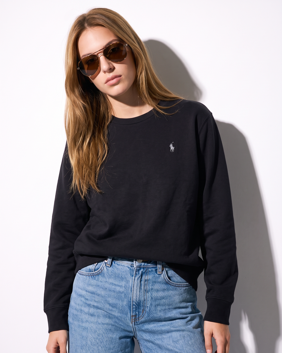 פוטר שחור לוגו אפור Polo Ralph Lauren
