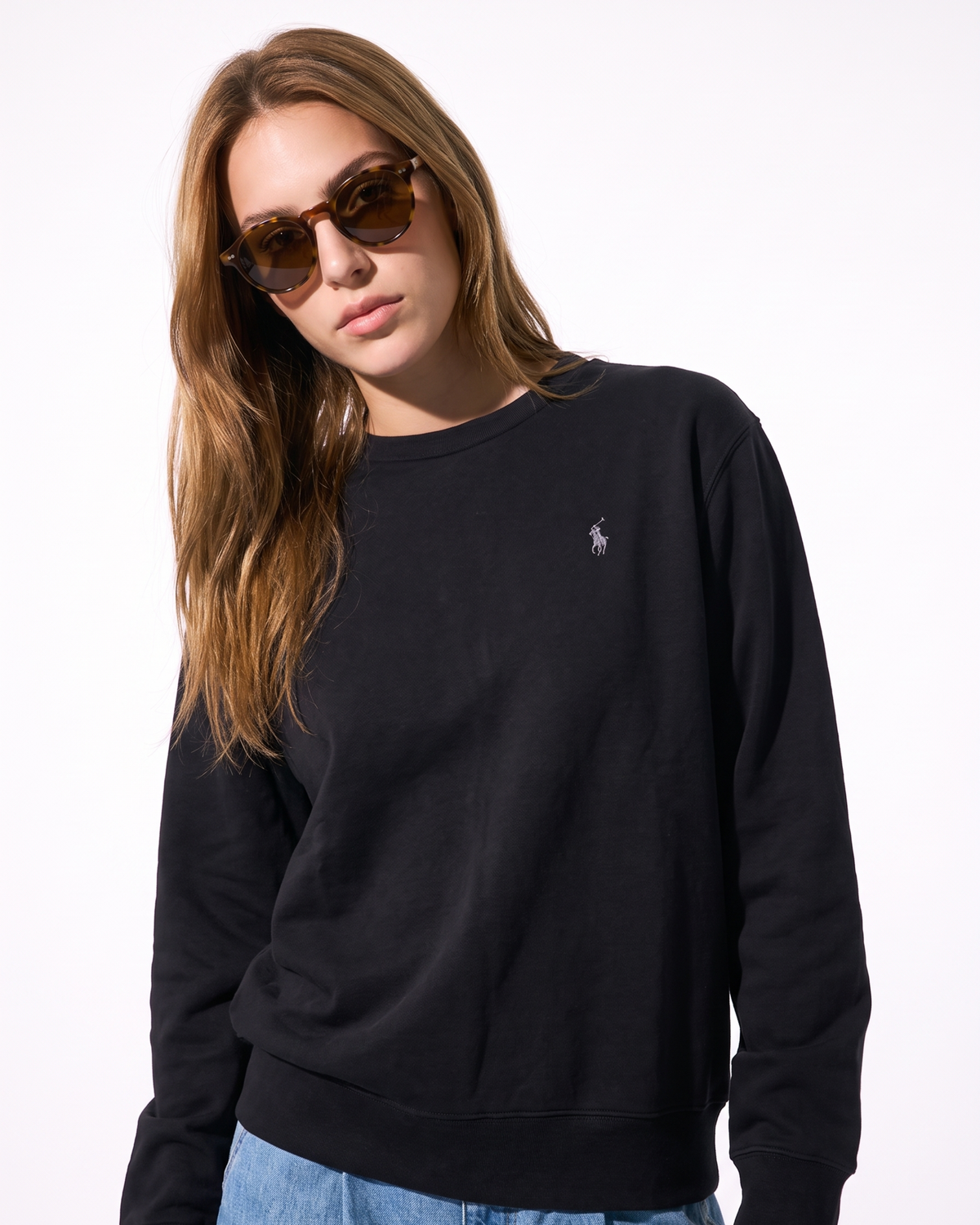 פוטר שחור לוגו אפור Polo Ralph Lauren