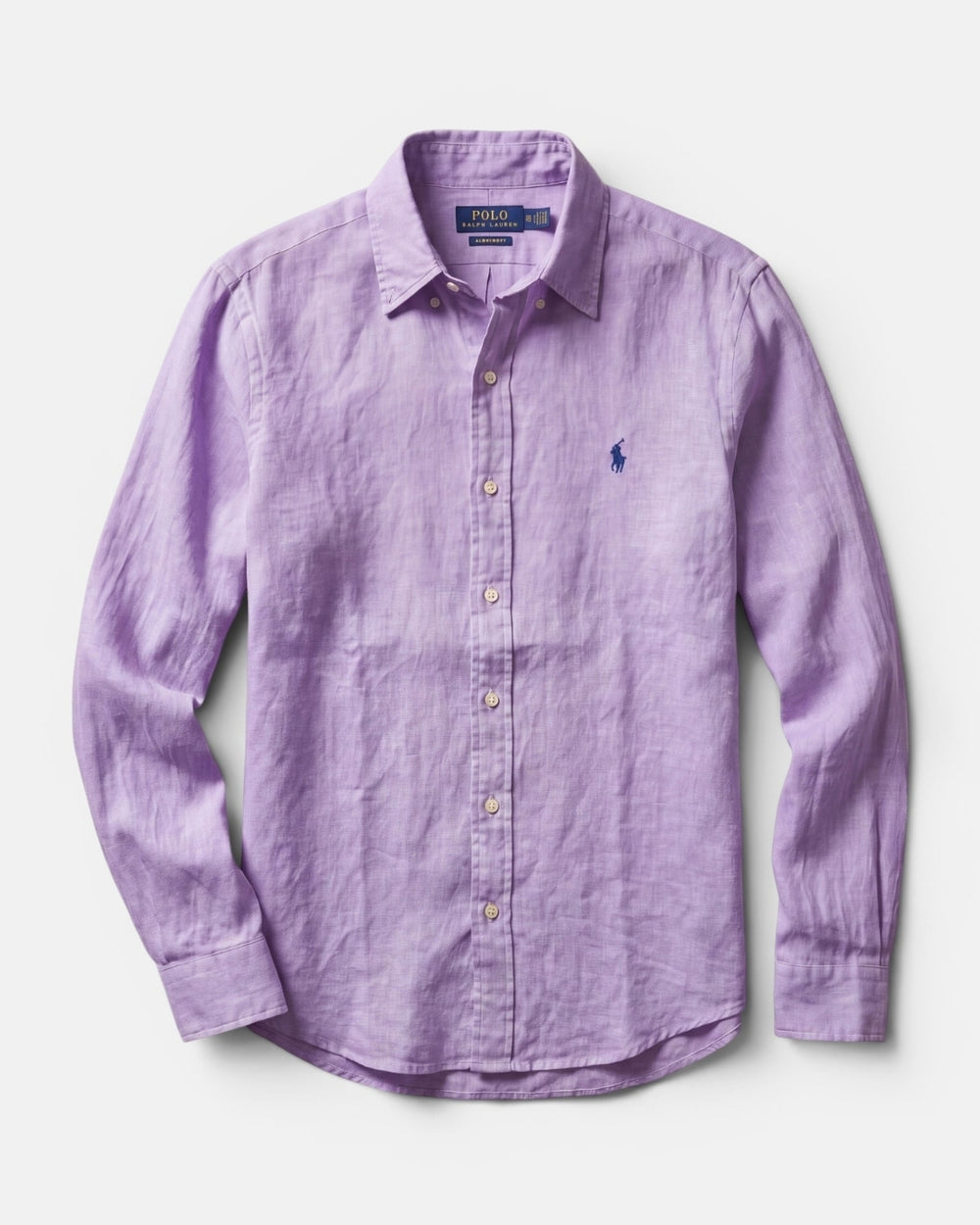 מכופתרת פשתן סגול בהיר לוגו נייבי Polo Ralph Lauren