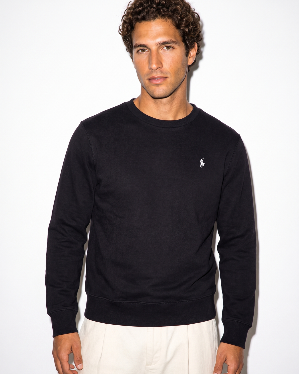 פוטר שחור לוגו אפור Polo Ralph Lauren