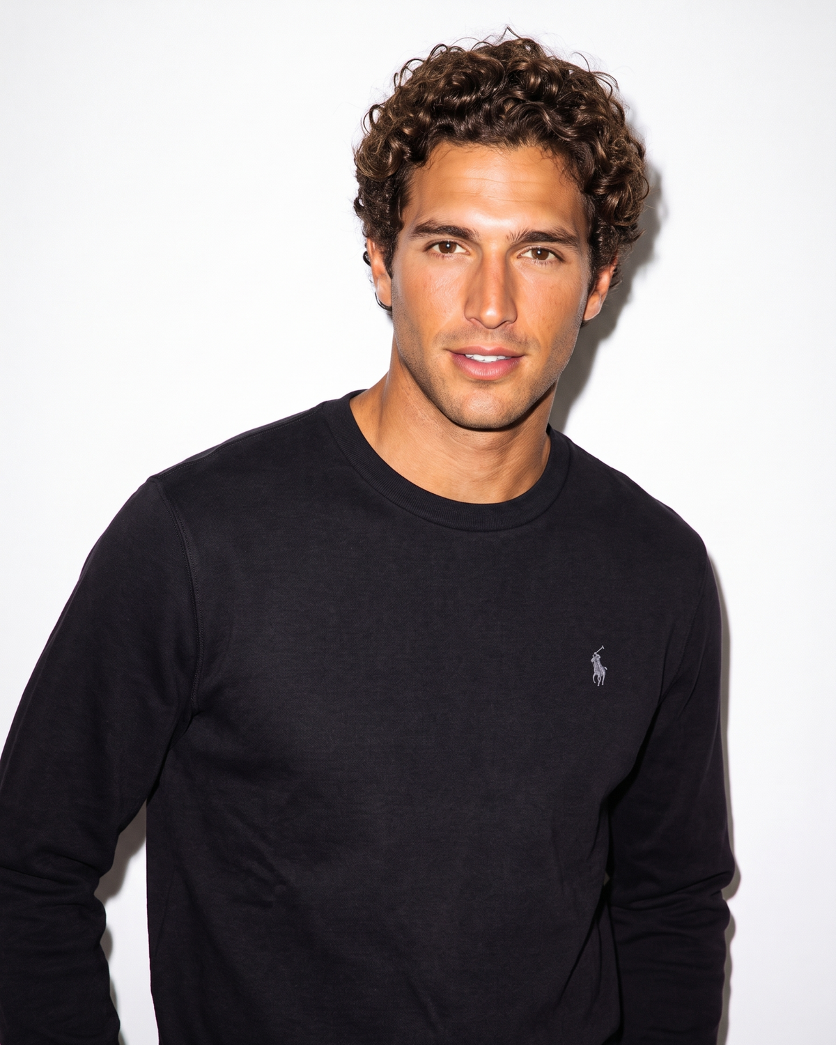 פוטר שחור לוגו אפור Polo Ralph Lauren