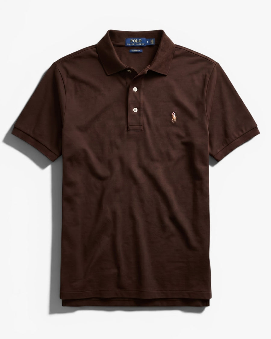 חולצת פולו חומה לוגו צבעוני Polo Ralph Lauren