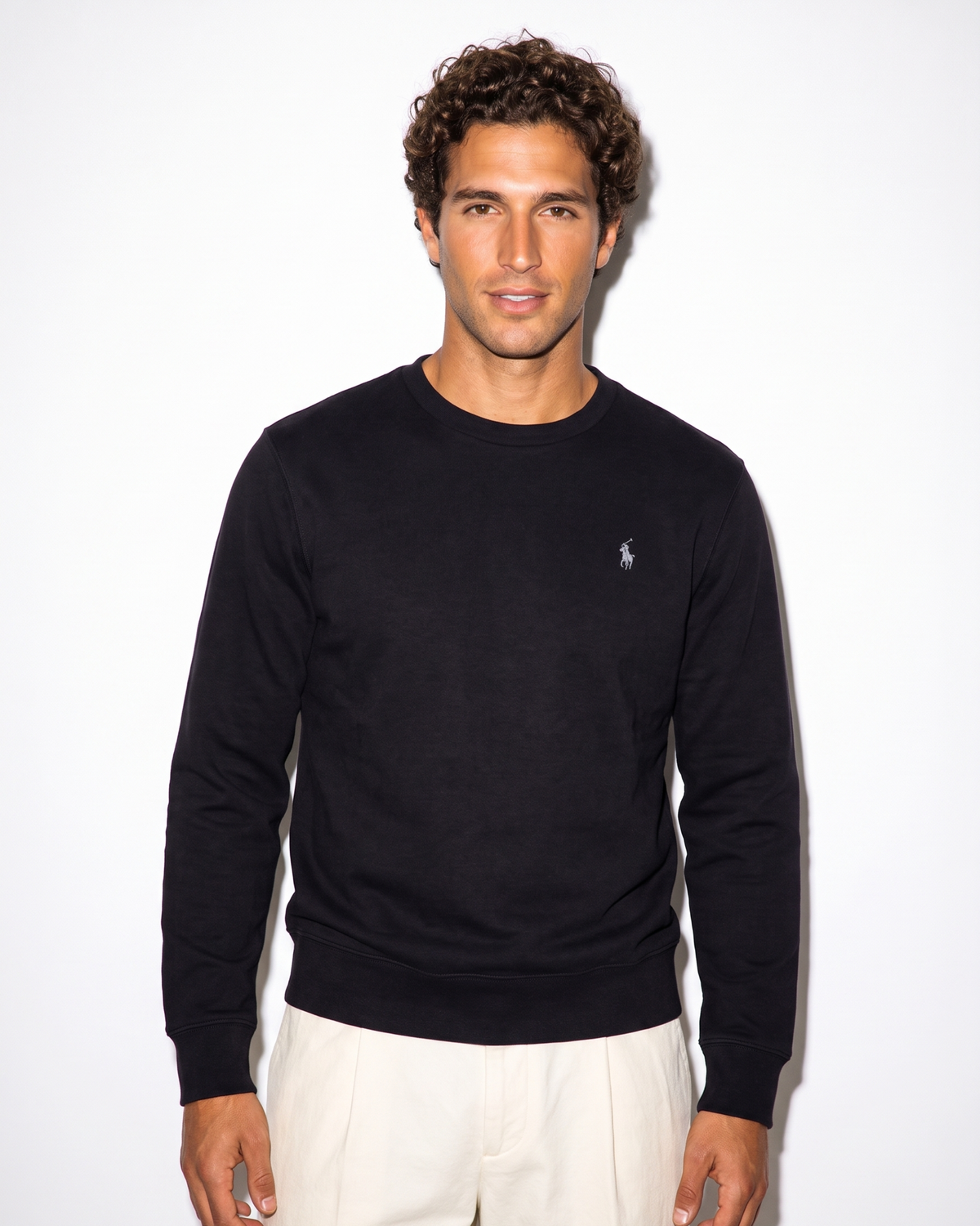 פוטר שחור לוגו אפור Polo Ralph Lauren
