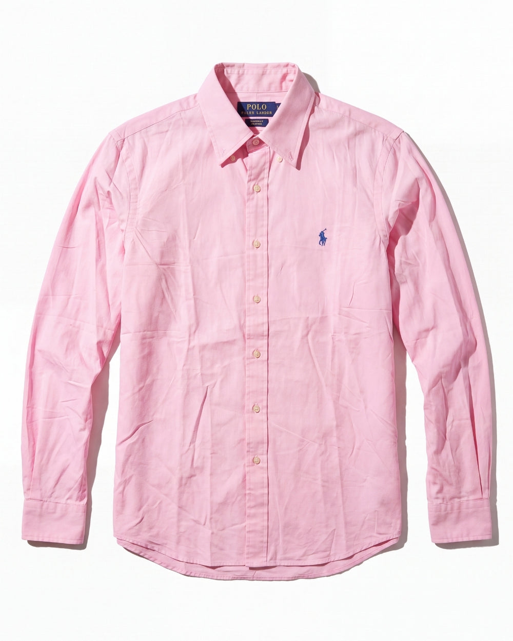 מכופתרת פופלין ורודה לוגו נייבי Polo Ralph Lauren