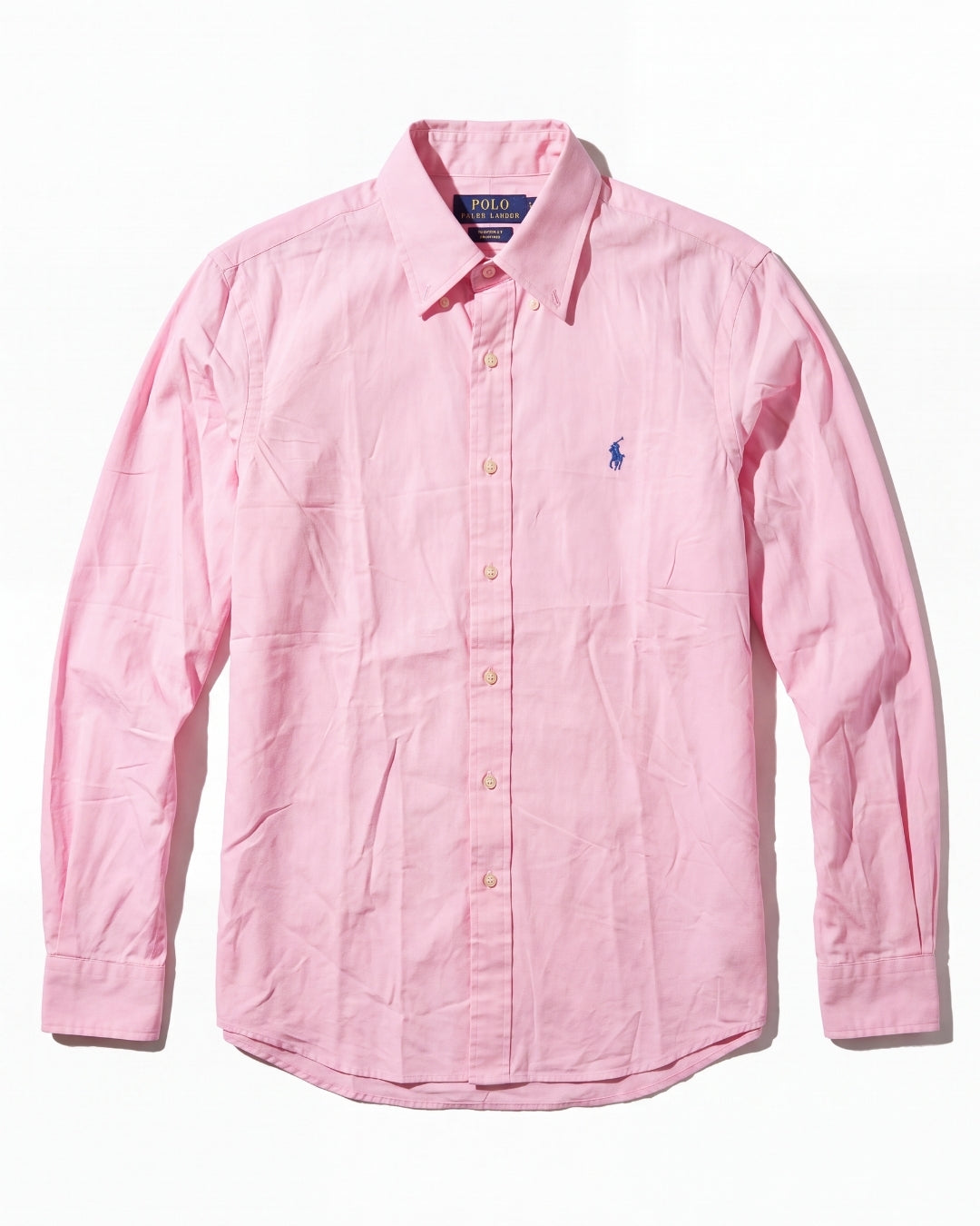 מכופתרת פופלין ורודה לוגו נייבי Polo Ralph Lauren