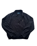 ‏RL Black & Beige Logo Bomber Jacket
