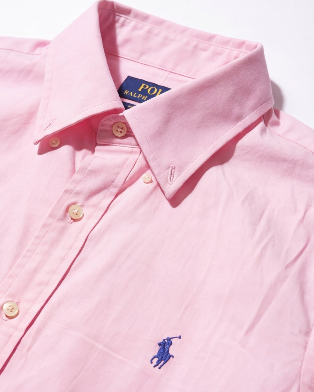 מכופתרת פופלין ורודה לוגו נייבי Polo Ralph Lauren