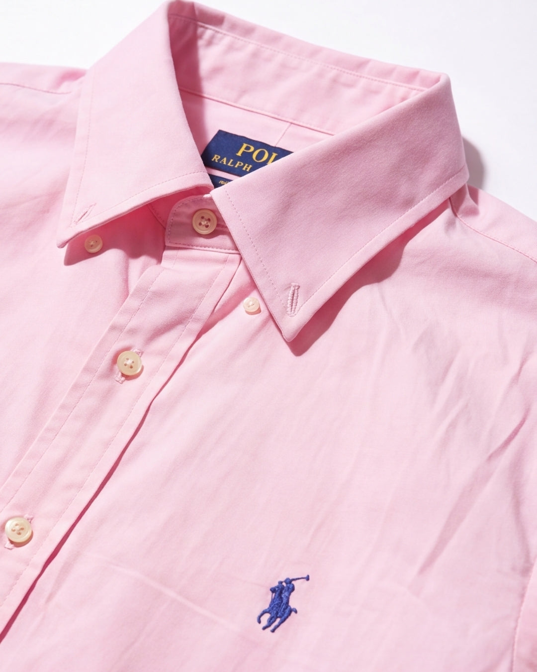 מכופתרת פופלין ורודה לוגו נייבי Polo Ralph Lauren