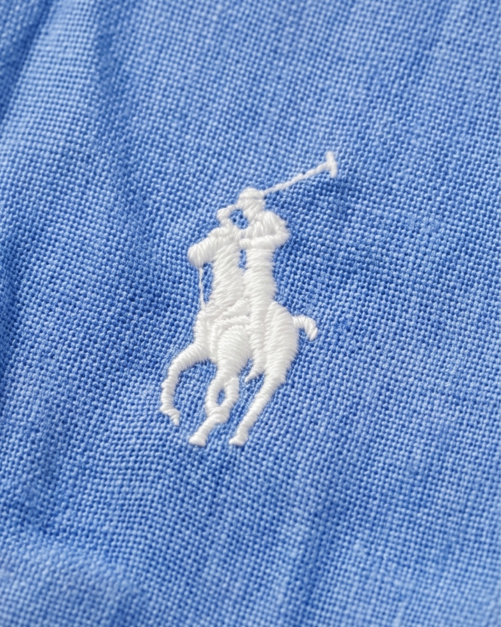 מכופתרת פשתן תכלת לוגו לבן Polo Ralph Lauren