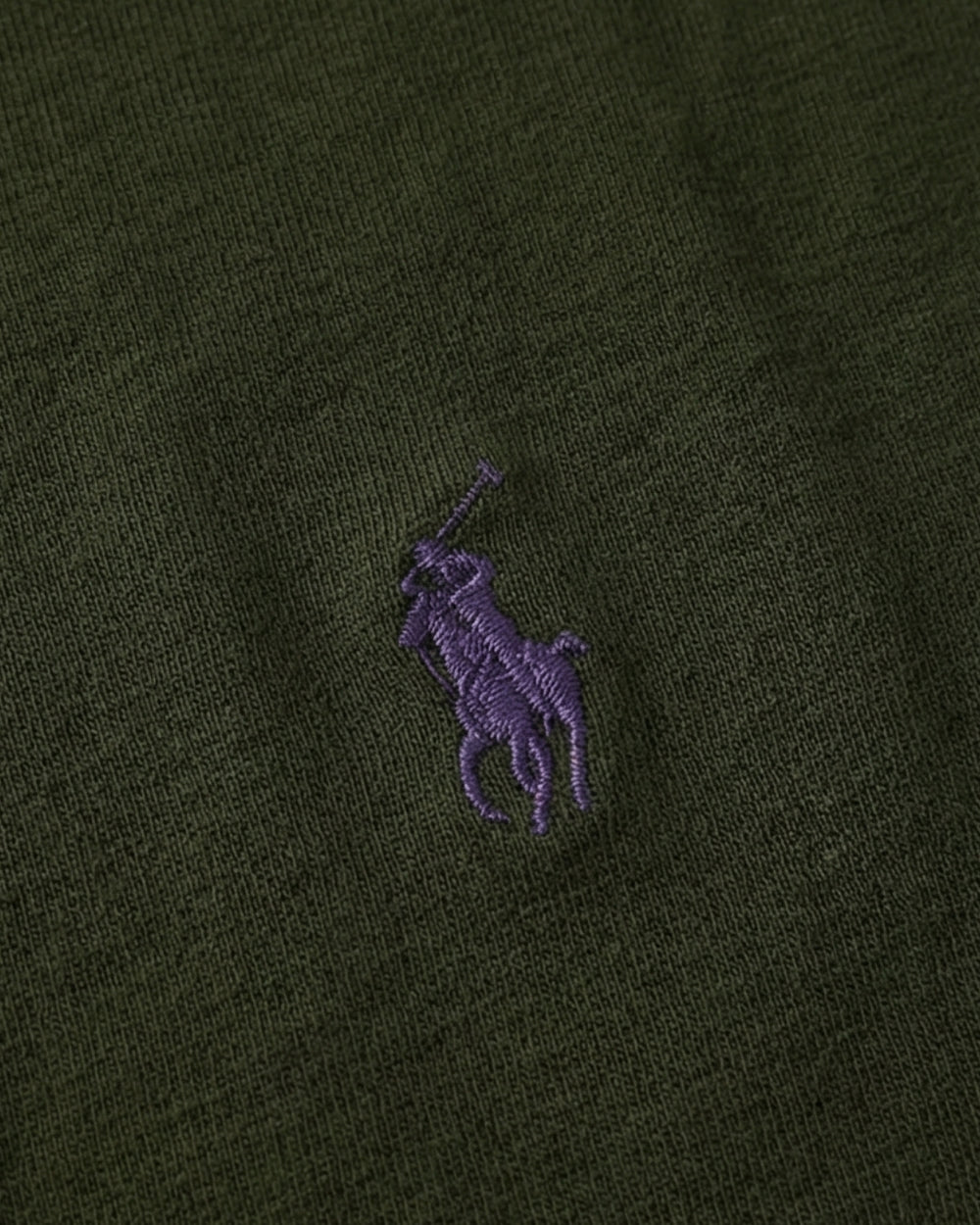 חולצת פולו ארוכה ירוק זית לוגו סגול Polo Ralph Lauren