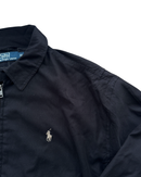 ‏RL Black & Beige Logo Bomber Jacket