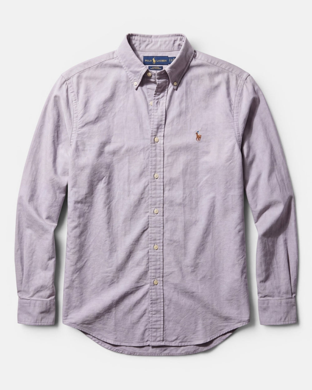 מכופתרת אוקספורד סגול בהיר לוגו צבעוני Polo Ralph Lauren