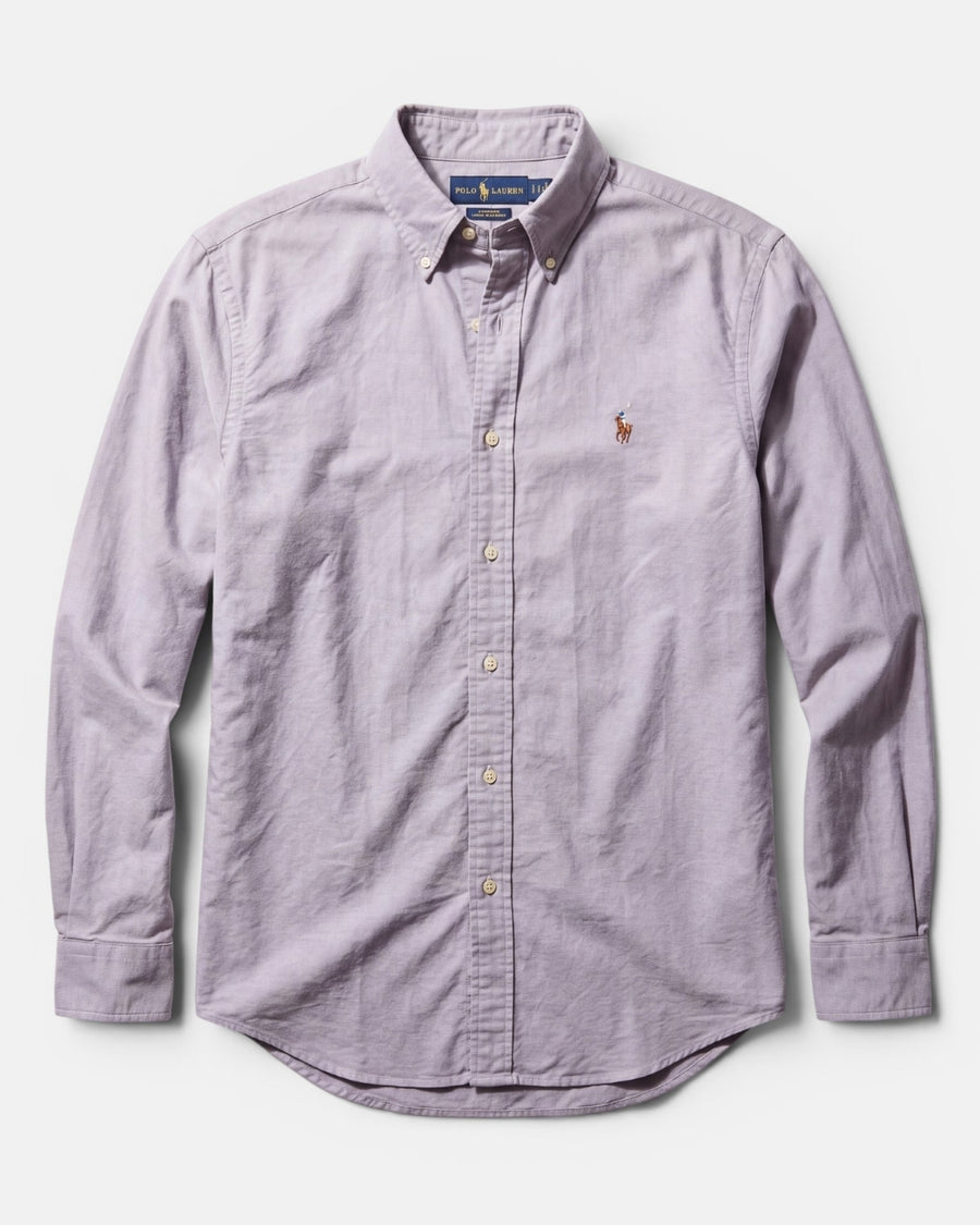 מכופתרת אוקספורד סגול בהיר לוגו צבעוני Polo Ralph Lauren