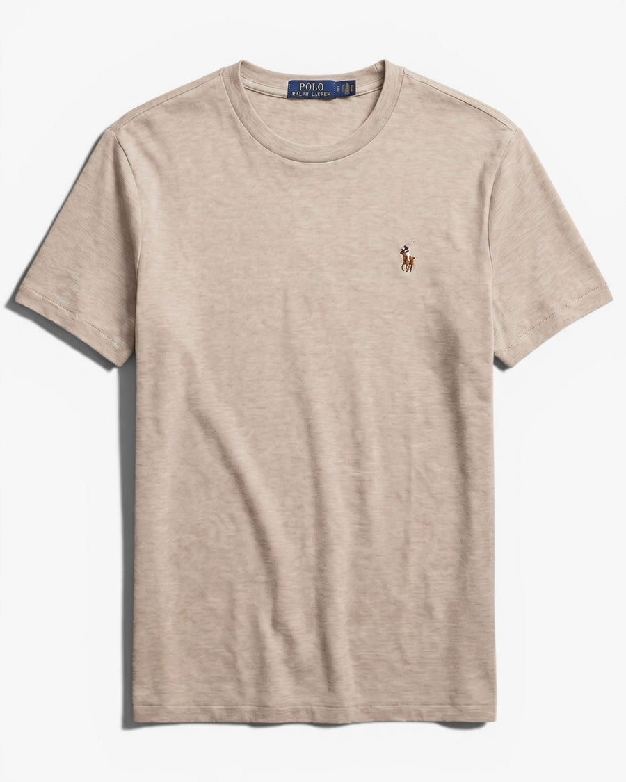 חולצת טי-שירט בז לוגו צבעוני Polo Ralph Lauren