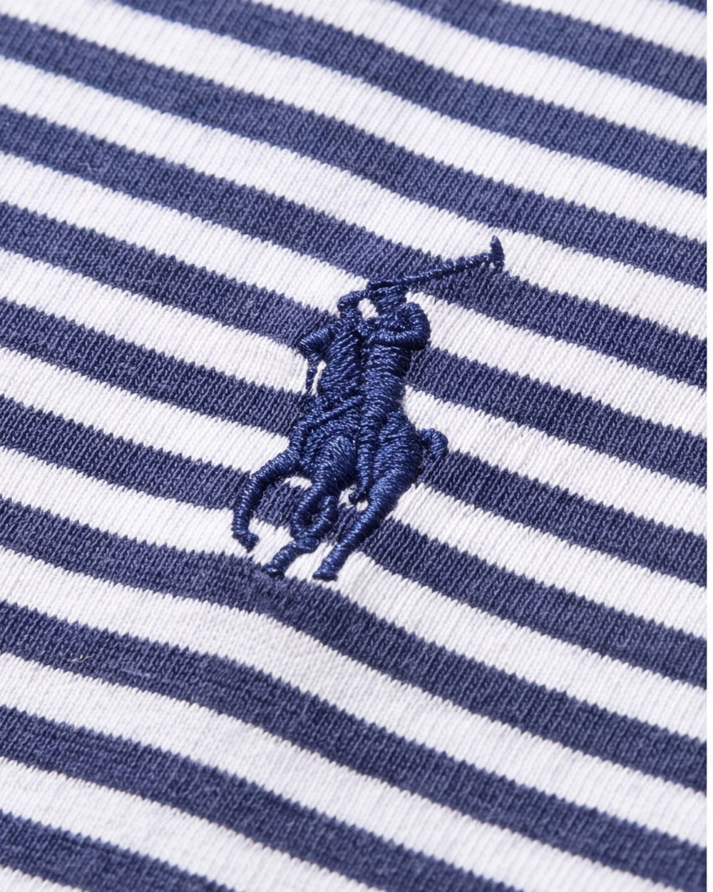 חולצת טי-שירט פסים כחול ים-לבן לוגו כחול ים Polo Ralph Lauren
