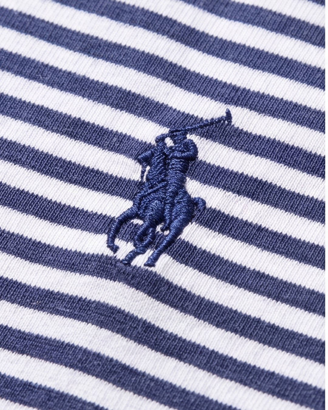 חולצת טי-שירט פסים כחול ים-לבן לוגו כחול ים Polo Ralph Lauren