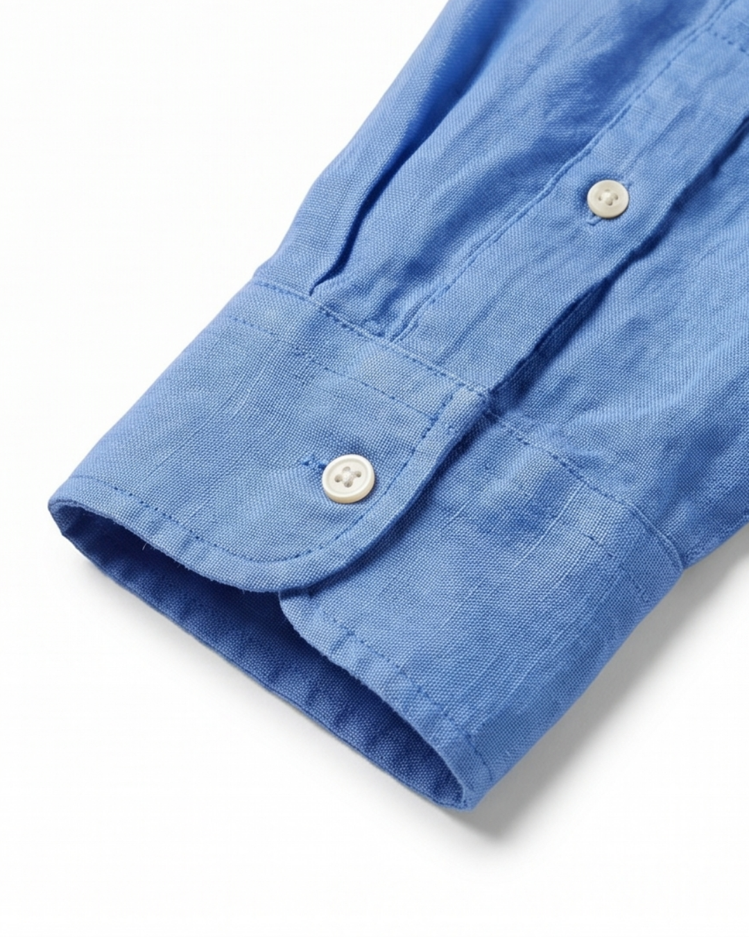 מכופתרת פשתן תכלת לוגו לבן Polo Ralph Lauren