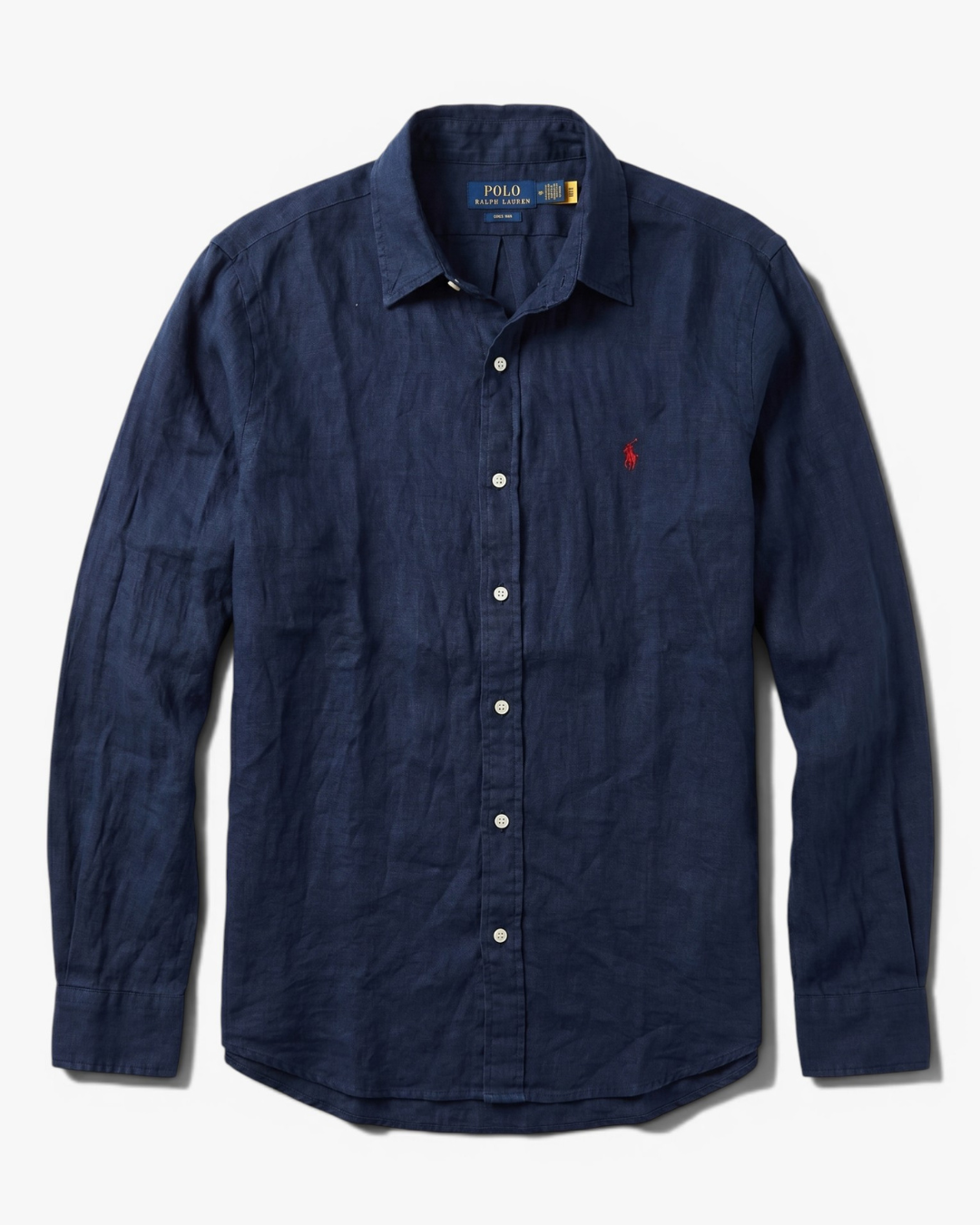 מכופתרת פשתן נייבי לוגו אדום Polo Ralph Lauren