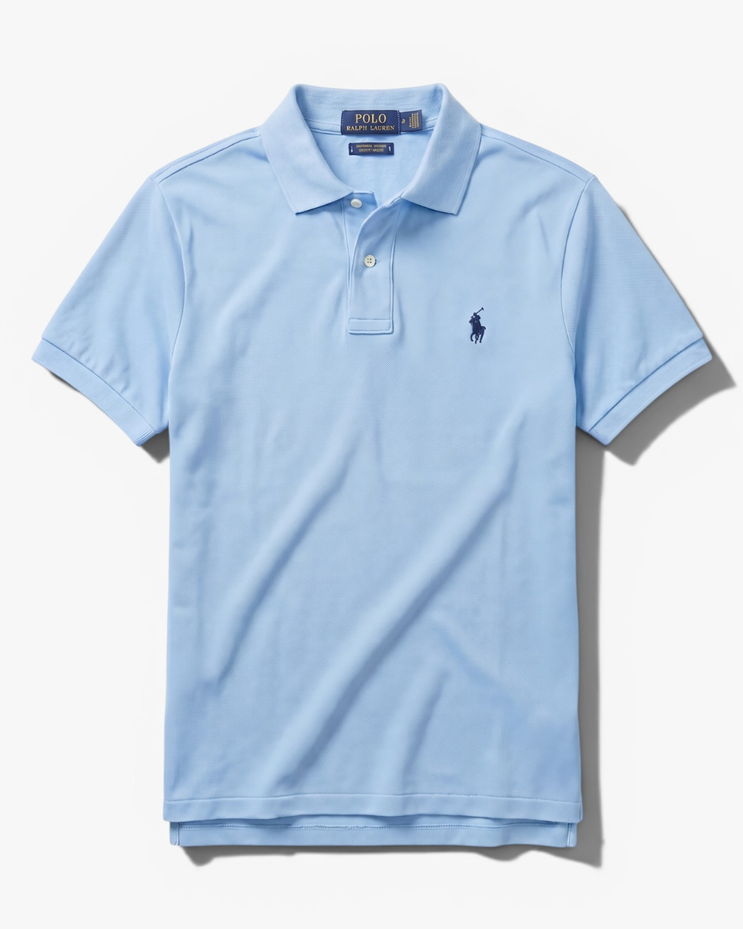 חולצת פולו תכלת מכותנה לוגו נייבי Polo Ralph Lauren