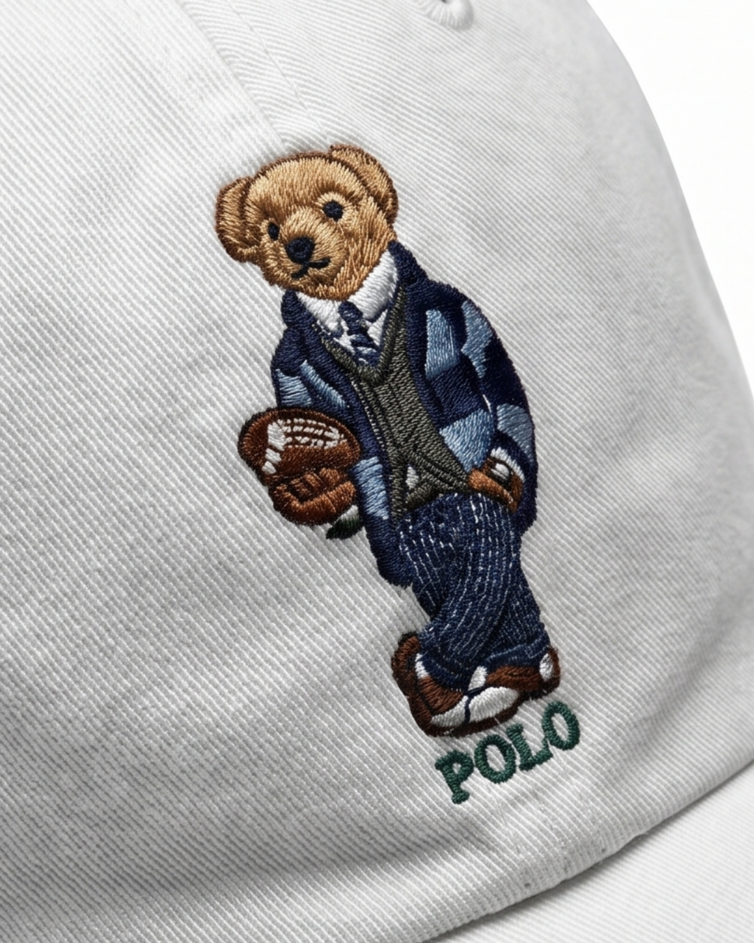 כובע לבן דובי Polo Ralph Lauren