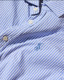 RL Blue & White Striped Light Blue Pony Shirt