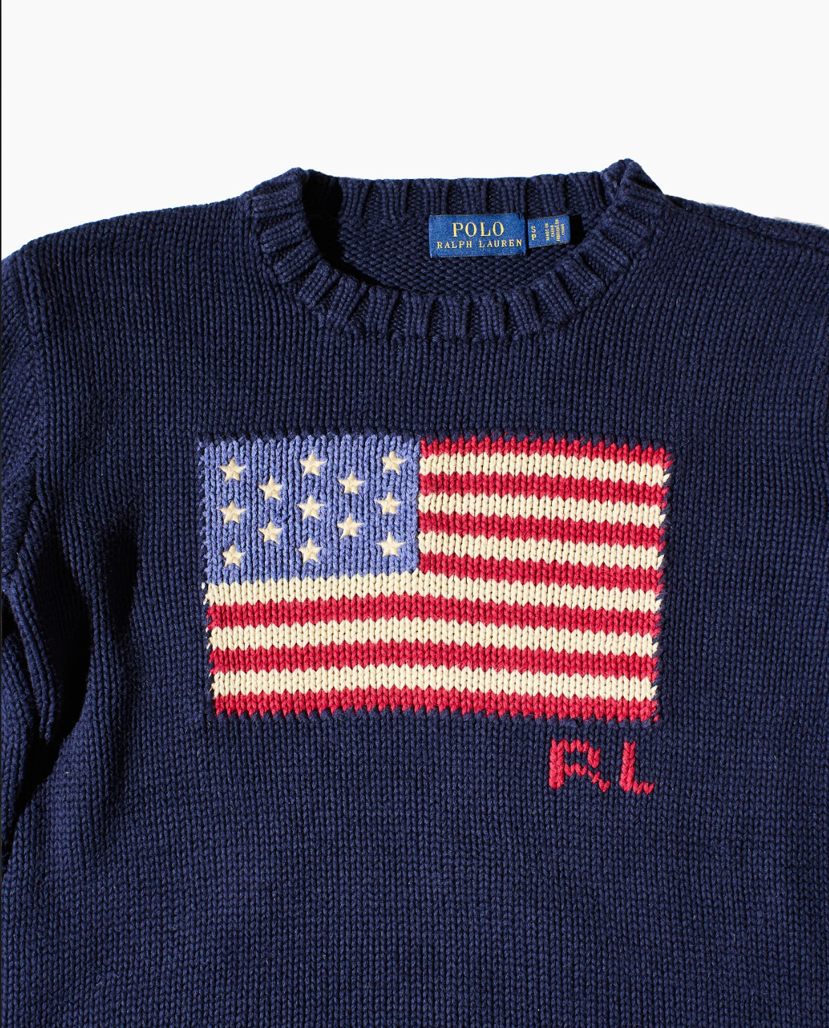 RL Navy American Flag Sweater