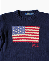 RL Navy American Flag Sweater