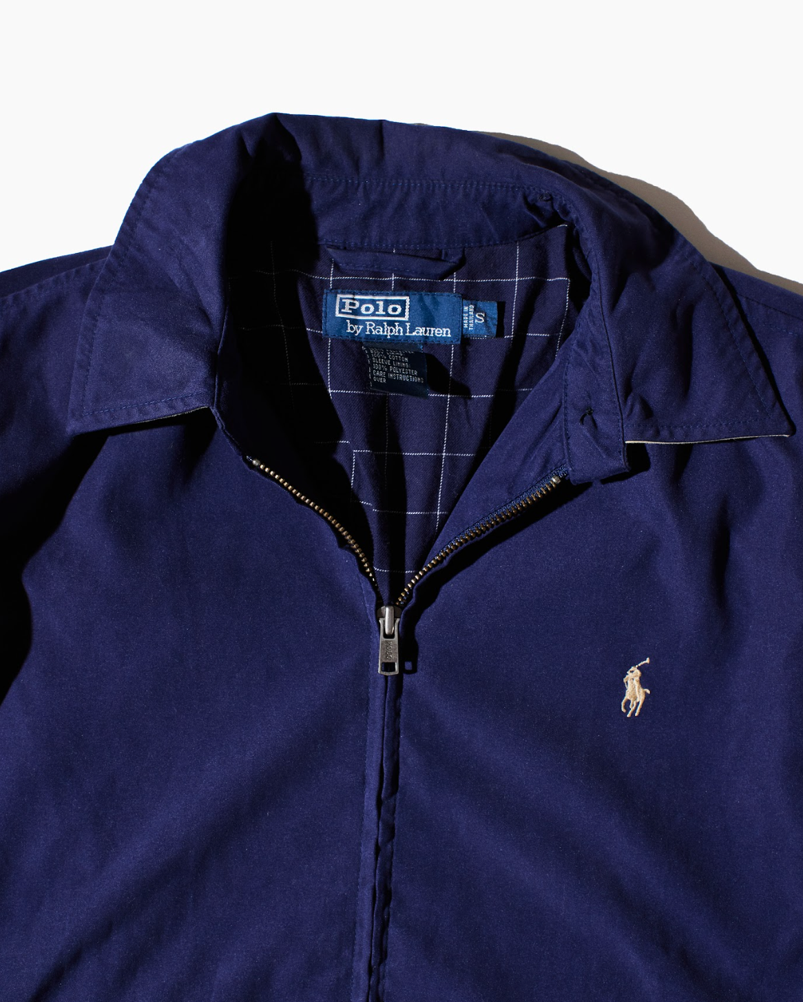 RL Navy & Cream Logo Bomber