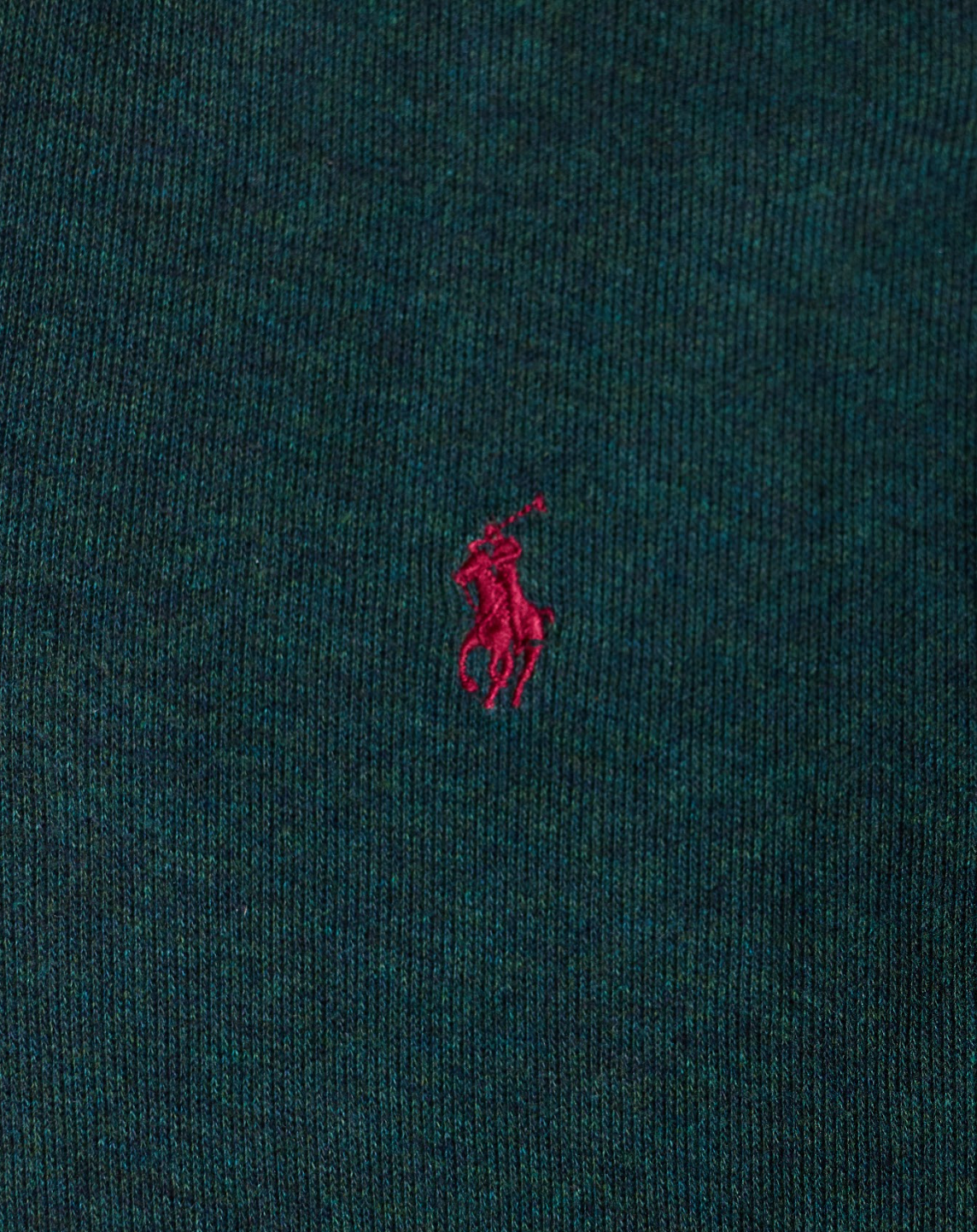 RL Dark Green Half Zip & Red Logo