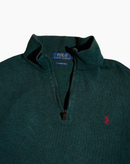RL Dark Green Half Zip & Red Logo