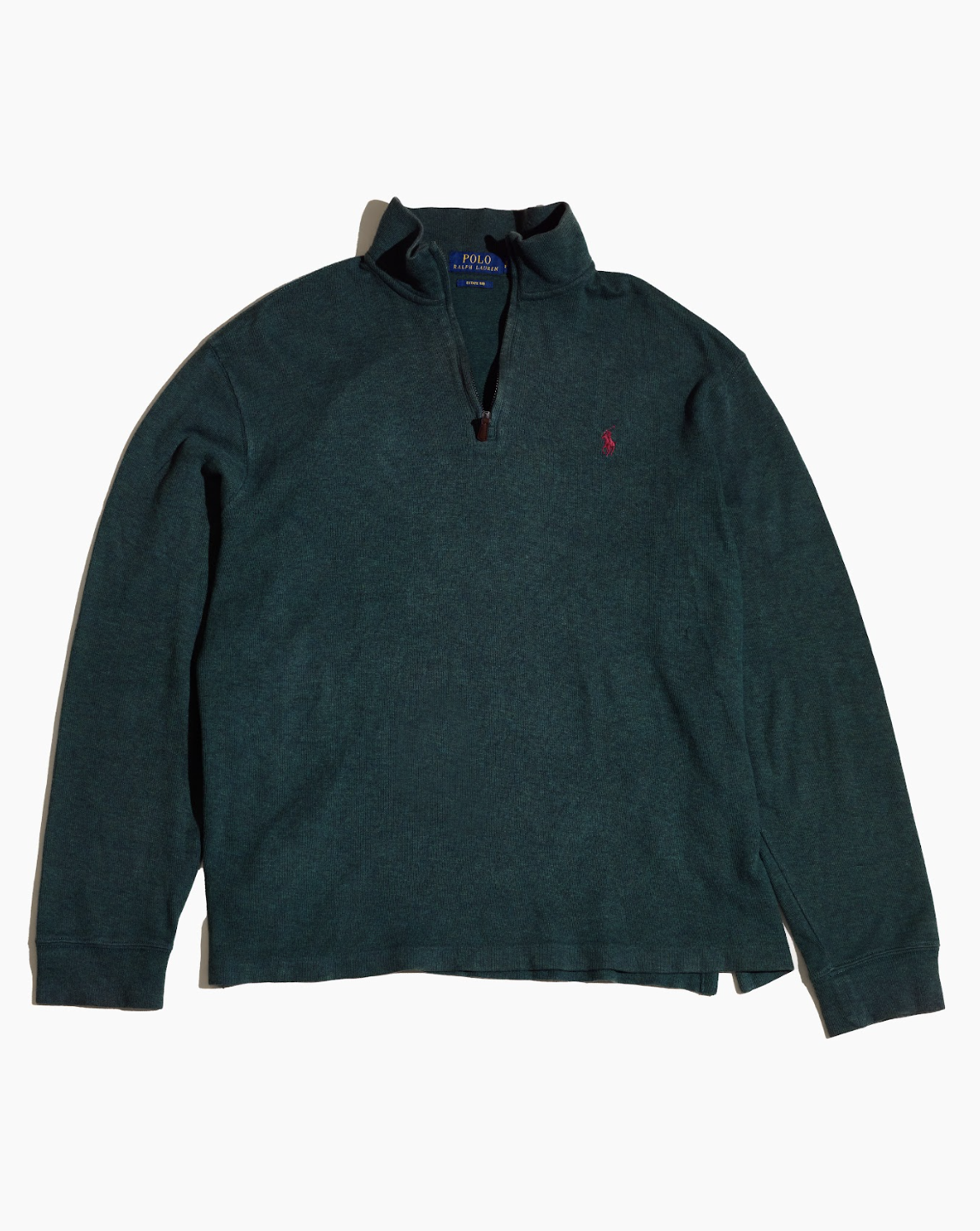 RL Dark Green Half Zip & Red Logo