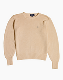 RL Cream Knit Sweater &Navy Logo