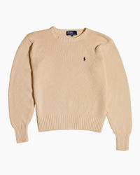 RL Cream Knit Sweater &Navy Logo