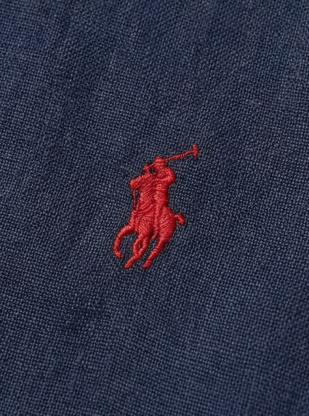 מכופתרת פשתן נייבי לוגו אדום Polo Ralph Lauren
