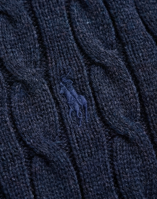 סריג צמות נייבי מכותנה Polo Ralph Lauren