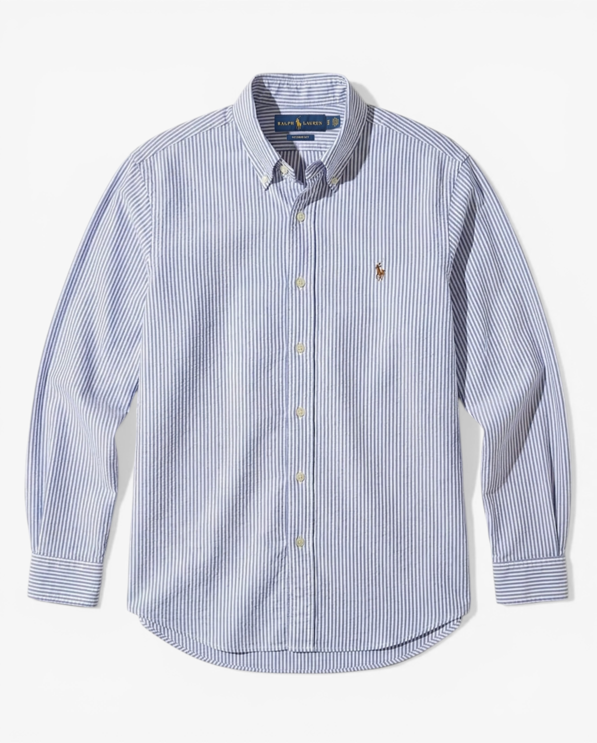 מכופתרת אוקספורד פסים תכלת-לבן לוגו צבעוני Polo Ralph Lauren