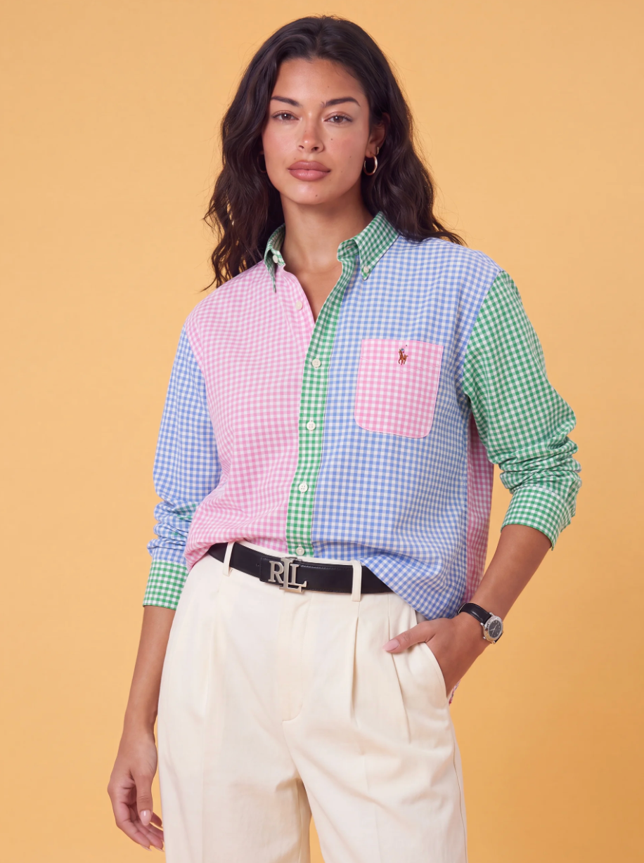 מכופתרת אוקספורד צבעונית לוגו צבעוניPolo Ralph Lauren