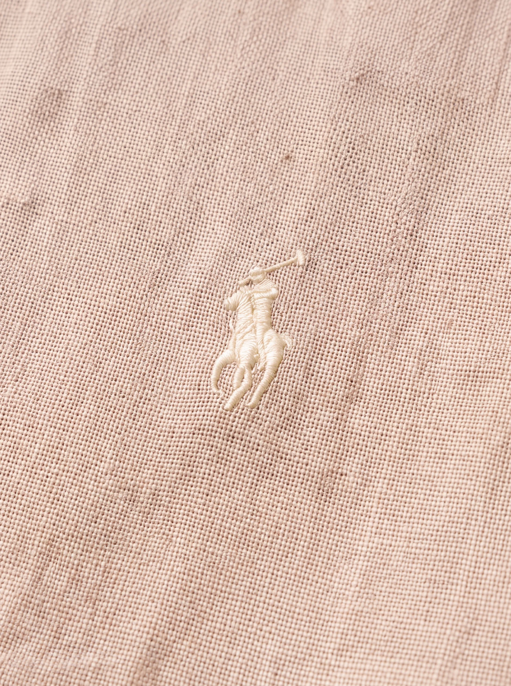 מכופתרת פשתן קרם לוגו שמנת Polo Ralph Lauren