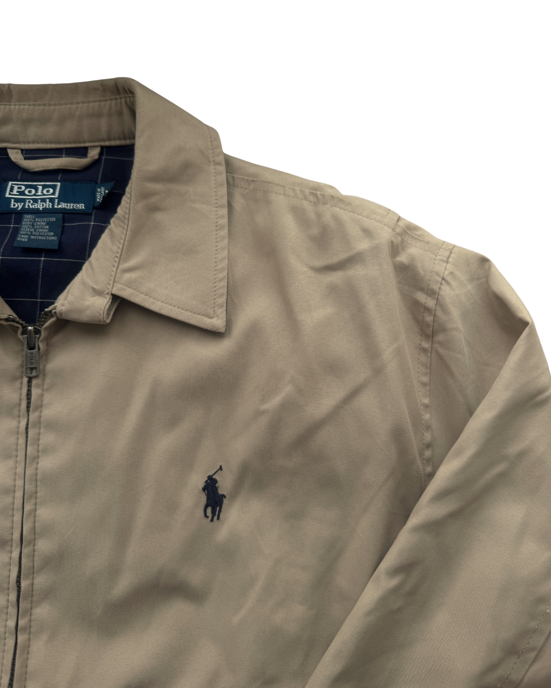 ‏RL Walnut &Navy Logo Bomber Jacket