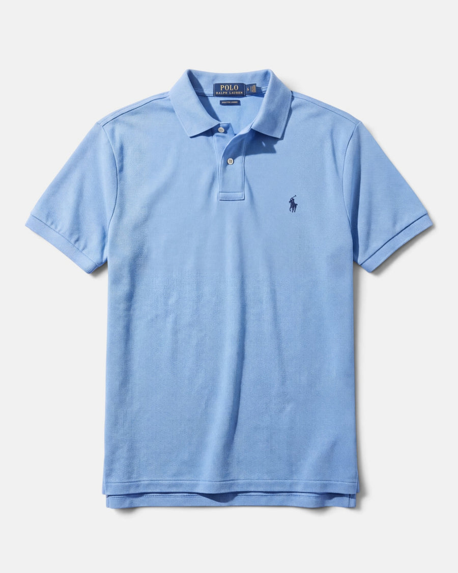 חולצת פולו תכלת בד פיקה לוגו נייבי Polo Ralph Lauren