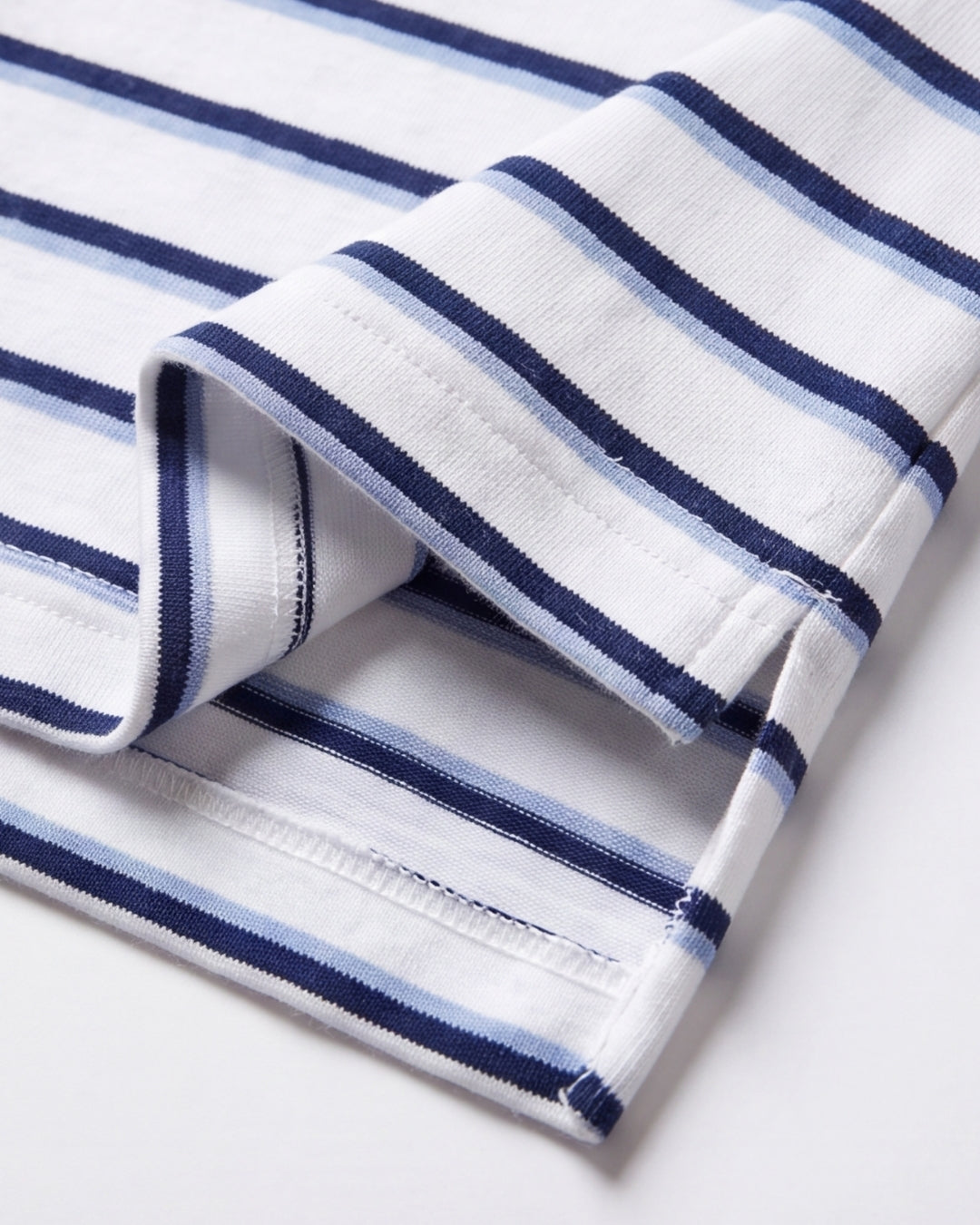 חולצת פולו כותנה פסים לבן-כחול לוגו צבעוני Polo Ralph Lauren