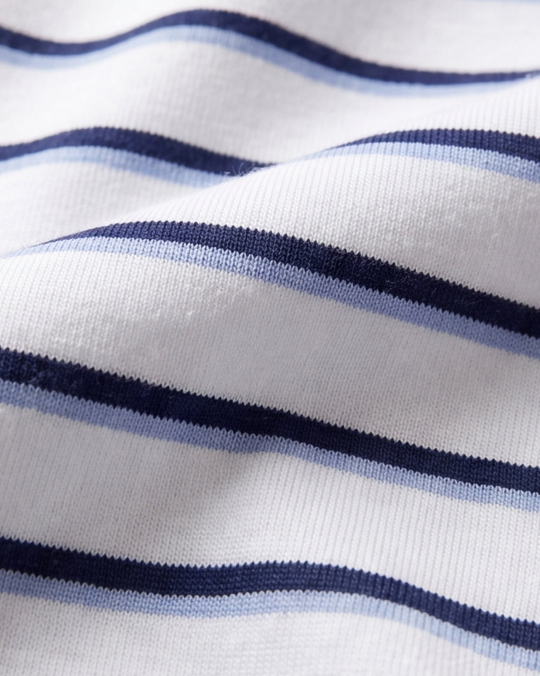 חולצת פולו כותנה פסים לבן-כחול לוגו צבעוני Polo Ralph Lauren