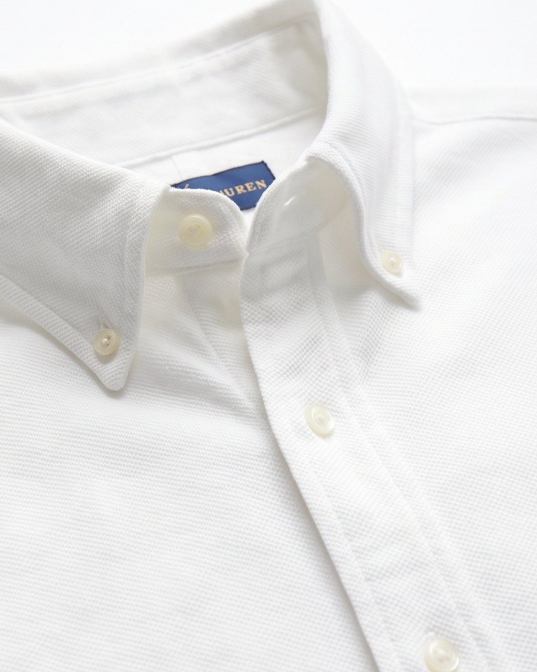 מכופתרת משי לבנה לוגו צבעוני Polo Ralph Lauren