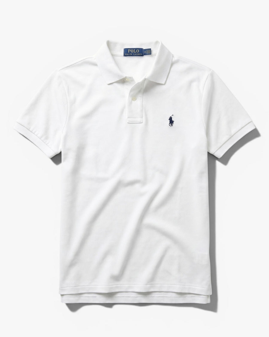 חולצת פולו לבנה לוגו כחול Polo Ralph Lauren