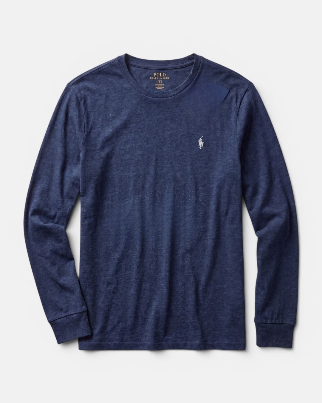 חולצה ארוכה כחולה לוגו אפור כהה Polo Ralph Lauren